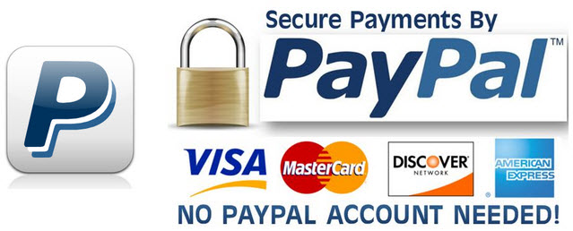 Paypal major credit cards accepted
